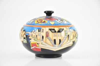 Lot 1391 - MOORCROFT; a trial powder bowl and cover in...