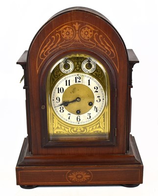 Lot 1481 - JUNGHANS; an early 20th century dome topped mantel clock