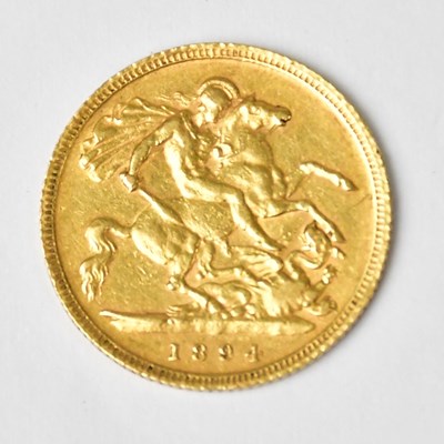 Lot 776 - A Victorian half sovereign, George and Dragon,...