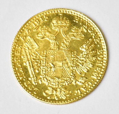 Lot 778 - An Austrian gold ducat, 1915.