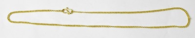 Lot 1082 - A Chinese yellow metal curb link necklace,...