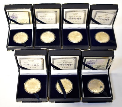 Lot 917 - SOUTH AFRICAN MINT; seven commemorative silver...
