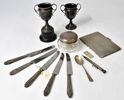 Lot 720 - A group of hallmarked silver items, comprising...