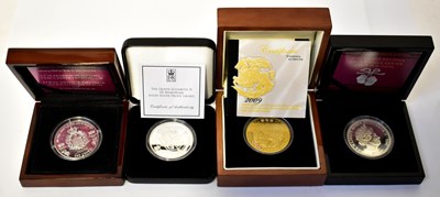 Lot 909 - LONDON MINT OFFICE; three silver coins,...