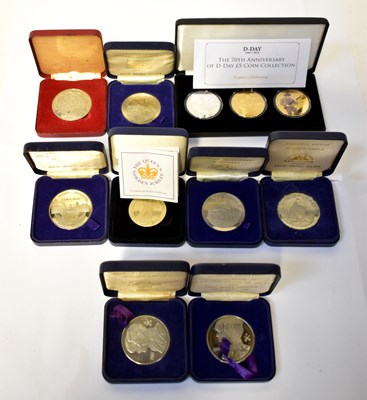 Lot 956 - Six nickle silver commemorative medals, The...