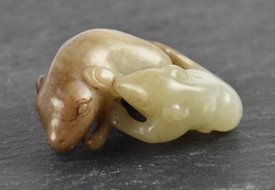 Lot 1003 - An 18th/19th century Chinese pale celadon jade...