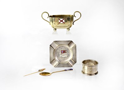 Lot 255 - A hallmarked silver ashtray, T S Andorra Star,...