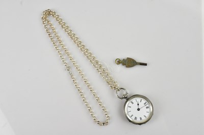 Lot 436 - A Victorian hallmarked silver key wind open...