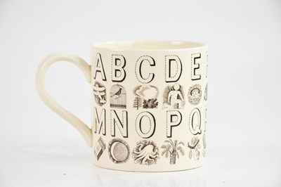 Lot 1377 - ERIC RAVILIOUS FOR WEDGWOOD; an alphabet mug,...