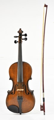 Lot 1351 - A three-quarter size German violin, with...