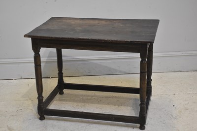 Lot 71 - A late 17th century oak side table, on turned...