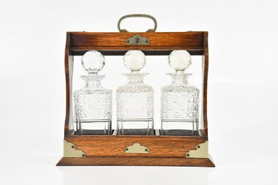 Lot 2196 - A 19th century oak and electro plated three...