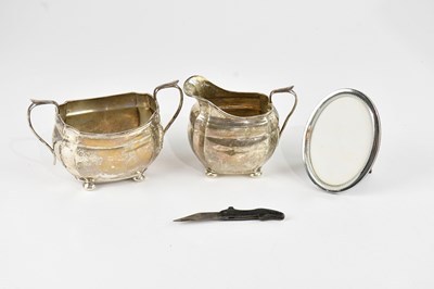 Lot 328 - A George VI hallmarked silver sugar bowl,...