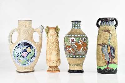 Lot 1418 - AMPHORA; three large vases and a large vessel,...