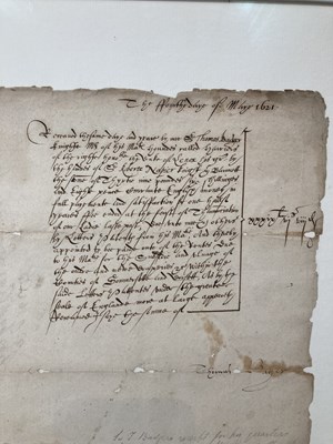 Lot 617 - An early 17th century hand written receipt...