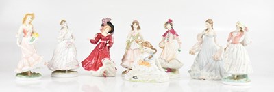 Lot 1769 - ROYAL WORCESTER; a collection of eight figures...