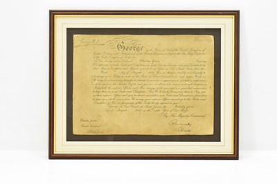 Lot 574 - A George V signed military commission awarding...