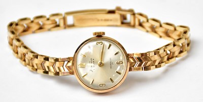 Lot 1183 - BENTIMA; a 9ct yellow gold ladies' wristwatch,...