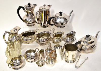 Lot 702 - Various silver-plated wares including a...
