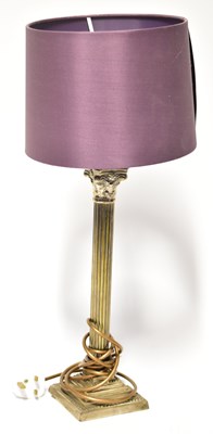 Lot 112 - A silver-plated lamp in the form of a...
