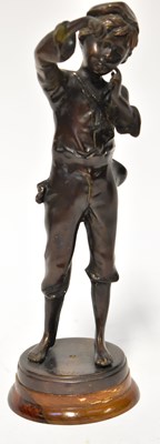 Lot 197 - AFTER ERNEST RANCOULET; a bronze statue of a...