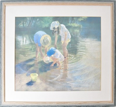 Lot 352 - A 20th century colour lithograph of children...