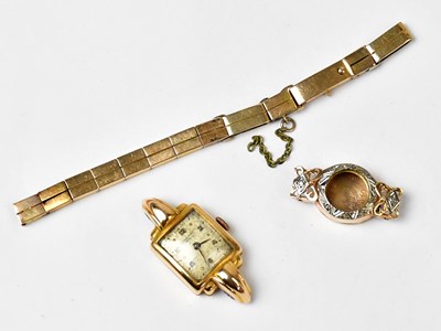 Lot 1181 - An 18ct yellow and white gold watch head set...