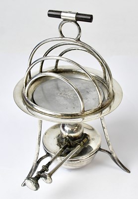 Lot 694 - ASPREY LONDON; a silver-plated toast rack on...
