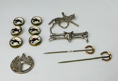 Lot 666 - HUNTING INTEREST; a 925 stamped silver fox...