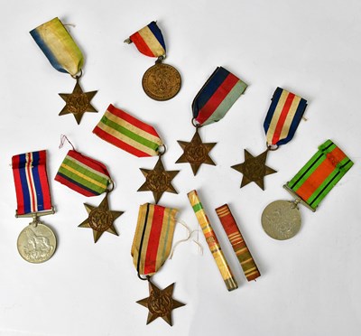 Lot 589 - A WWII medal group comprising War and Defence...
