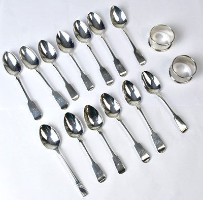 Lot 735 - A set of six William IV hallmarked silver...
