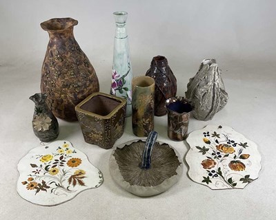 Lot 398 - ANNE BABER; a quantity of studio pottery items...