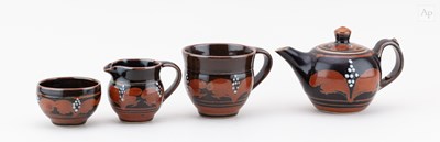 Lot 294 - DEREK EMMS (1929-2004); a stoneware tea set...