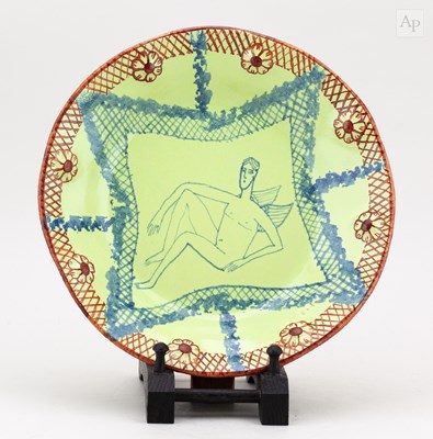 Lot 347 - HYLTON NEL (born 1941); a tin glazed...
