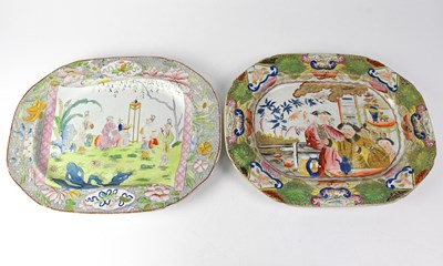 Lot 265 - Two Masons Ironstone meat platters, one...