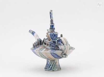 Lot 550 - PETER MEANLEY (born 1944); a salt glazed...