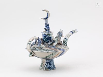 Lot 550 - PETER MEANLEY (born 1944); a salt glazed...