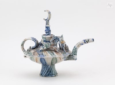 Lot 550 - PETER MEANLEY (born 1944); a salt glazed...
