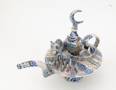 Lot 550 - PETER MEANLEY (born 1944); a salt glazed...