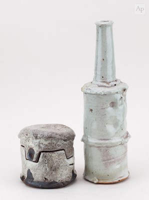 Lot 737 - WAYNE CLARK; a wood fired stoneware bottle...