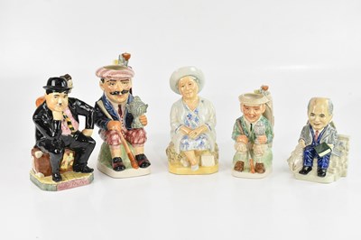 Lot 1771 - KEVIN FRANCIS; five character jugs comprising '...