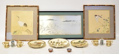 Lot 181 - A mixed lot of Japanese wares including two...