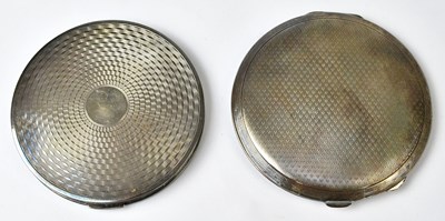 Lot 723 - Two hallmarked silver powder compacts with...