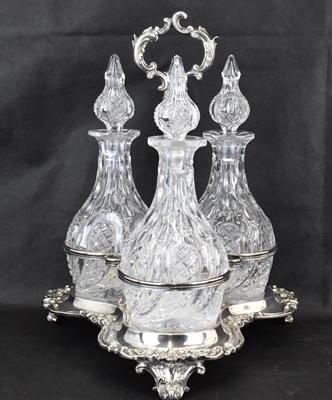 Lot 917 - A mid-19th century three-division silver...