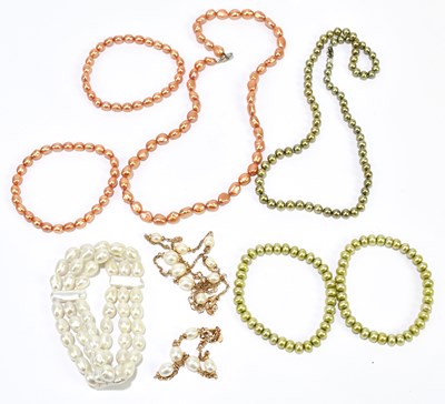 Lot 1607 - HONORA; a group of four freshwater pearl...