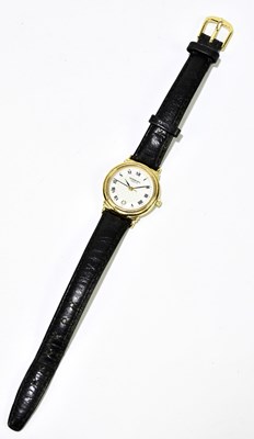 Lot 1740 - RAYMOND WEIL; a lady's gold plated and...