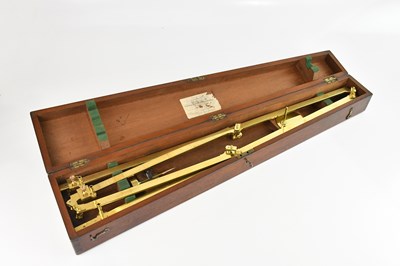 Lot 1154 - A late 19th century brass pantograph, cased.