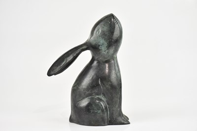Lot 1236 - A bronze hare, height 16cm.