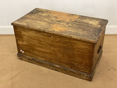 Lot 780 - A scumble painted pine trunk, height 44cm,...