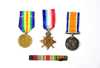 Lot 508 - A set of WWI medals comprising Great War Medal,...